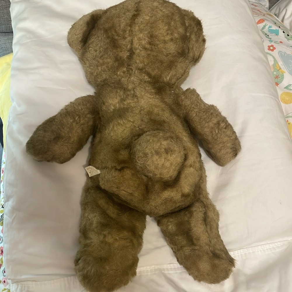 13" VINTAGE BABY BROWN TEDDY BEAR STUFFED ANIMAL PLUSH TOY - Picture 5 of 8